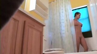 Stepdaughter 19 shaves pussy in shower (hidden cam)