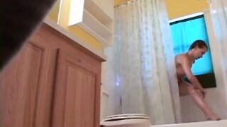 Stepdaughter 19 shaves pussy in shower (hidden cam)