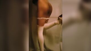 Asian Twink Crossdresser Teases in Girly Outfit