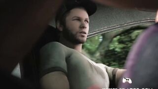 ▱ Small Tits Skinny Babe Rough Car Domination ▰