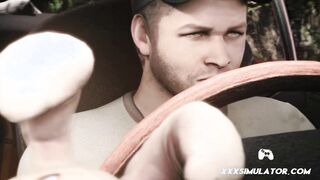 ▱ Small Tits Skinny Babe Rough Car Domination ▰
