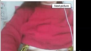 Polish Girl with Big Nipples in BDSM Webcam Show