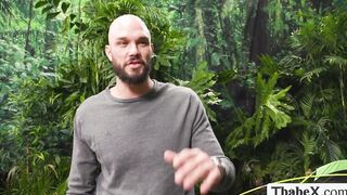 Shemale Camper gets analed by friend inside tent