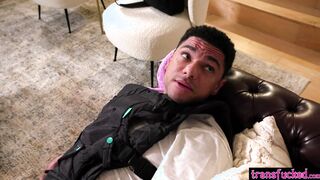 Hardworking shemale fucked by husband