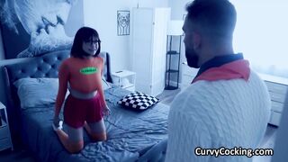 Velma's big tit bouncing riding big cock