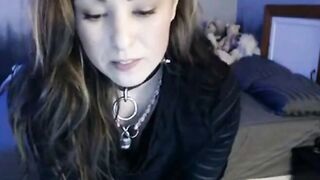 Emo Girl Deepthroats Her Dildo on Webcam