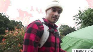 Busty Camper gets analed by friend inside the tent