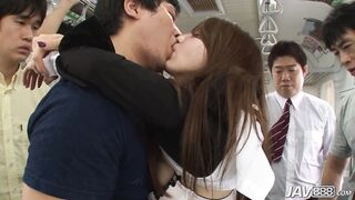 JAVHUB Hitomi Hayama gangbanged on the train