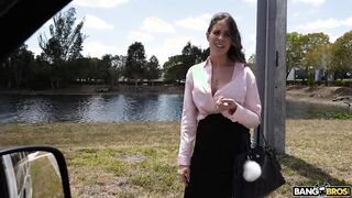 We offered her money to see her tits