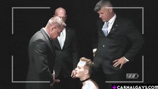 Old men take twink for a test drive!