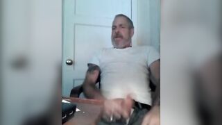 Rugged Daddy's Big Cock Masturbation