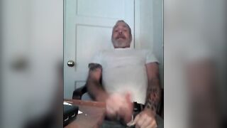 Rugged Daddy's Big Cock Masturbation
