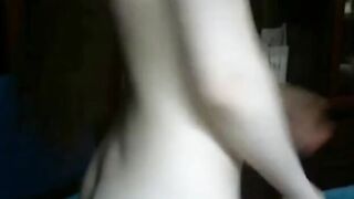 Russian Girl's Solo Anal Play with Clothespins on Webcam