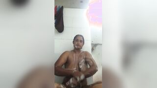 Punjabi aunty bathing