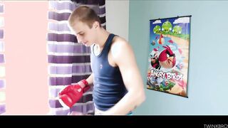 Straight Boy Wanking, Trevar Squirts His Load