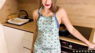 StepSister Dirty Cooking with a Surprise Cum Inside