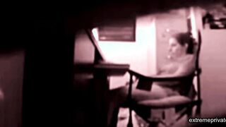 stepdaughter masturbates in my office