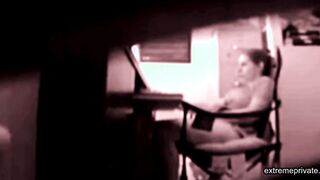 stepdaughter masturbates in my office