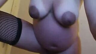 Pregnant Latina Babe on Webcam