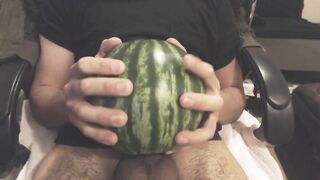 Asian Man Fucks a Watermelon