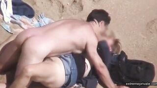 Spying on my aunt fucking on the beach