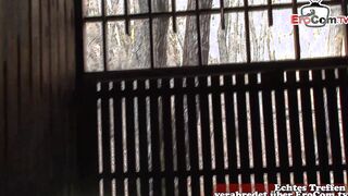 Slender japanese 18 year old tiny boobs got screwed outdoors