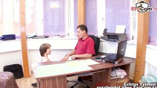 German schoolgirl seduces her professor in sex inside the office