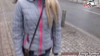 Normal German 18 year old persuaded to have sex on the street