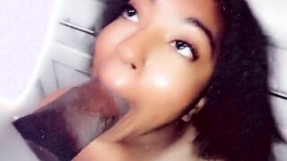 Small Ebony Gets Throat-Fucked by BBC for Slow Dinner