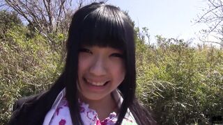 Japanese college college girl into recruit suit loses it for public sex