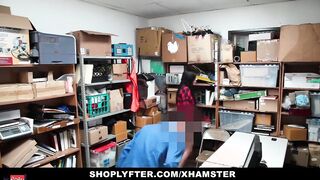 Shoplyfter- Hipster Shoplyfter Caught between two cocks