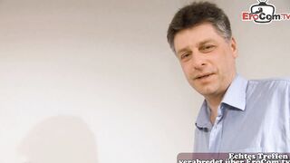 German sex met with unknown man and a long jugs mom