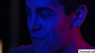 Busty TS Aubrey Kate brings home stranger in club