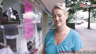 German older housewife persuaded to cheat for cash