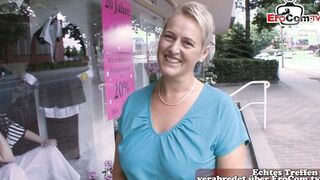 German older housewife persuaded to cheat for cash