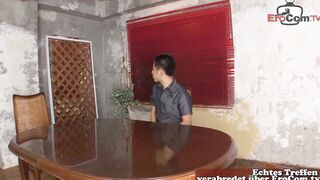 Japanese eighteen housekeeper gets cummed from the boss