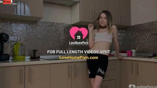 Cutie gets boned on a kitchen counter