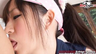 tiny japanese 18 year old 19 yo got without condom gang bang