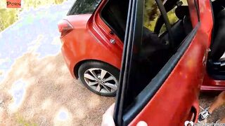 I finally pounded her inside my vehicle