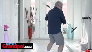 TeamSkeet - Cute Blonde Goddess Helps Her Step Grandpa And Takes Care Of All His Erotic Needs