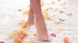 Wearing just a bra and ass shorts set, Kama Oxi is an absolute stunner. The hotblooded Euro beauty is ready to create the voluptuous afternoon with breakfast into bed and a crazy hot time with her bf, Charlie Dean. Walking on rose petals, she prepar