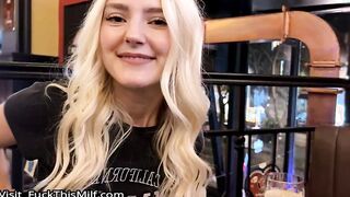 Random guy fucks me in a sports bar and cums on my face - Eva Elfie