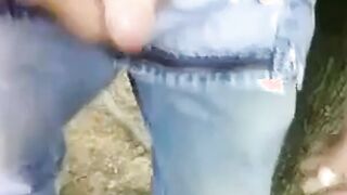 Twink blows big-cocked worker outdoors