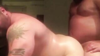 Muscular Bareback Hunks in Intense Action
