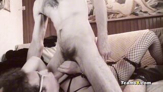 horny trans savours french guy dick