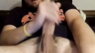 Str8 Guy Strokes Big Cock on Webcam