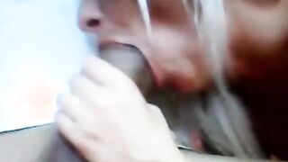 Blonde Amateur Sucks a Big Cock!