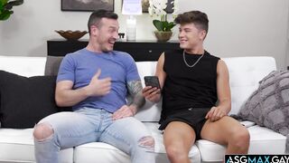 Drake Von and Derek Kage fucks over the couch