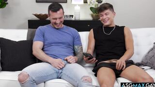 Drake Von and Derek Kage fucks over the couch