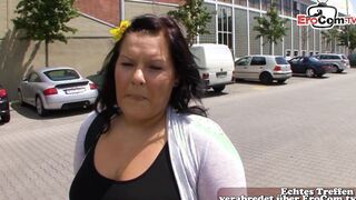 Chubby german women picked up on Street for Fucked casting